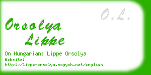 orsolya lippe business card